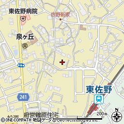 大阪府泉佐野市鶴原381周辺の地図