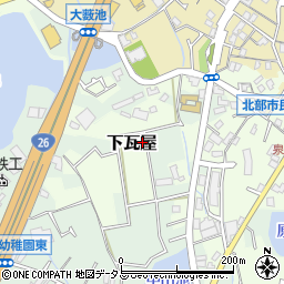 大阪府泉佐野市下瓦屋周辺の地図