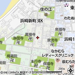 山口県萩市浜崎新町周辺の地図