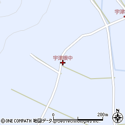 宇津根中周辺の地図