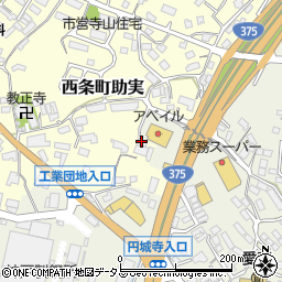 広島県東広島市西条町助実1760周辺の地図