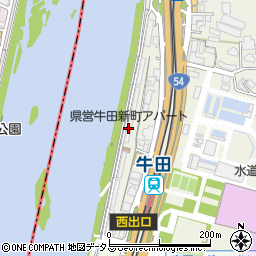 県営牛田新町アパート周辺の地図