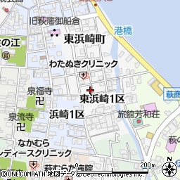山口県萩市東浜崎町東浜崎１区周辺の地図