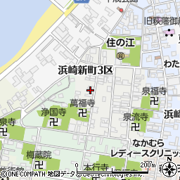 山口県萩市浜崎新町浜崎新町３区156周辺の地図