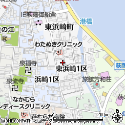 山口県萩市東浜崎町（東浜崎１区）周辺の地図
