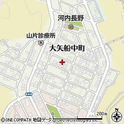 大阪府河内長野市大矢船中町周辺の地図