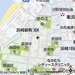 山口県萩市浜崎新町浜崎新町２区周辺の地図