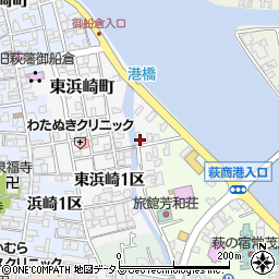 山口県萩市東浜崎町東浜崎２区周辺の地図