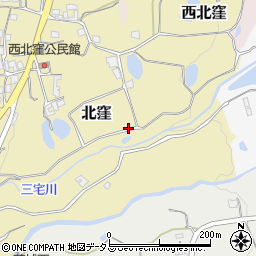 奈良県御所市北窪周辺の地図
