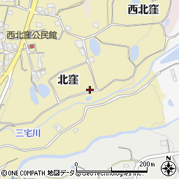 奈良県御所市北窪周辺の地図