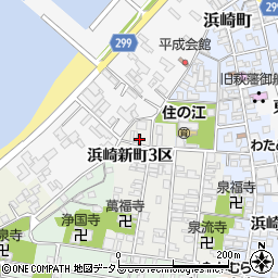 山口県萩市浜崎新町浜崎新町３区171周辺の地図