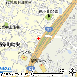 広島県東広島市西条町助実1627周辺の地図