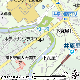 泉佐野湊郵便局周辺の地図
