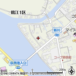 山口県萩市椿東新川西3085-15周辺の地図