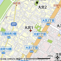 タイムズ広島大宮駐車場周辺の地図