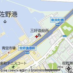 大阪府泉佐野市新浜町周辺の地図
