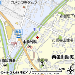 広島県東広島市西条町助実1858周辺の地図