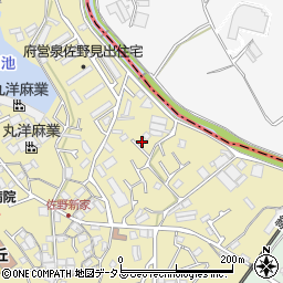 大阪府泉佐野市鶴原261-15周辺の地図