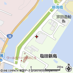 兵庫県淡路市塩田新島周辺の地図