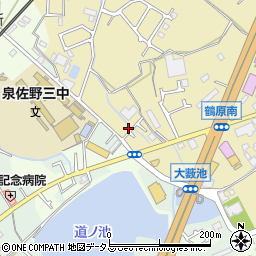 大阪府泉佐野市鶴原1515周辺の地図