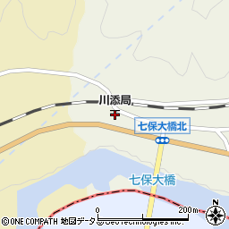 川添郵便局周辺の地図