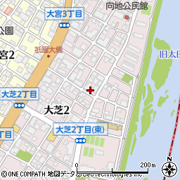 広島県広島市西区大芝周辺の地図