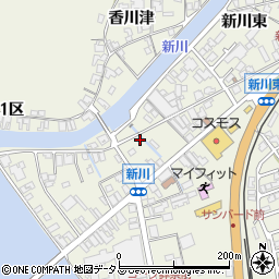 山口県萩市椿東新川西3033-18周辺の地図