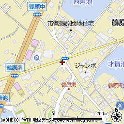 大阪府泉佐野市鶴原1611-3周辺の地図