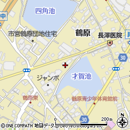 大阪府泉佐野市鶴原1390-2周辺の地図
