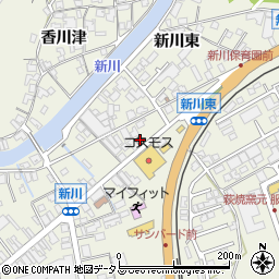 萩新川郵便局周辺の地図