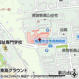尾道市立市民病院理容室周辺の地図