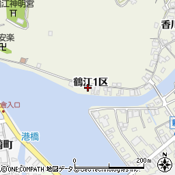 山口県萩市椿東鶴江１区周辺の地図