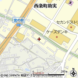 広島県東広島市西条町助実1507周辺の地図