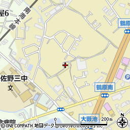 大阪府泉佐野市鶴原1581周辺の地図