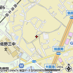 大阪府泉佐野市鶴原1581周辺の地図