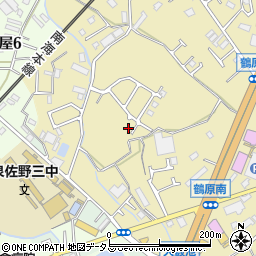 大阪府泉佐野市鶴原1526周辺の地図