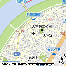 広島県広島市西区大宮周辺の地図