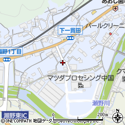 広島県広島市安芸区上瀬野周辺の地図