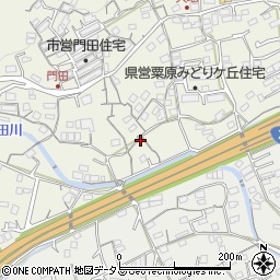 広島県尾道市栗原町3357-1周辺の地図
