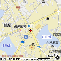 貝田周辺の地図