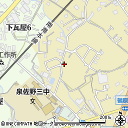 大阪府泉佐野市鶴原1519-9周辺の地図