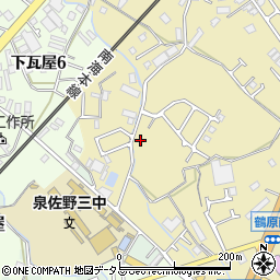 大阪府泉佐野市鶴原1519-8周辺の地図