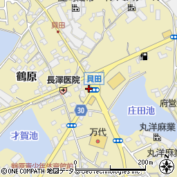 泉佐野貝田郵便局周辺の地図