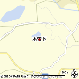 兵庫県淡路市木曽下周辺の地図