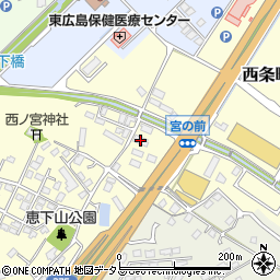 広島県東広島市西条町助実1525周辺の地図