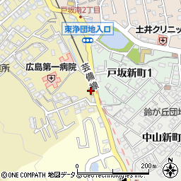 セブンイレブン広島戸坂南店周辺の地図