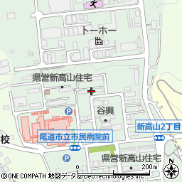 雇用促進住宅新高山宿舎周辺の地図