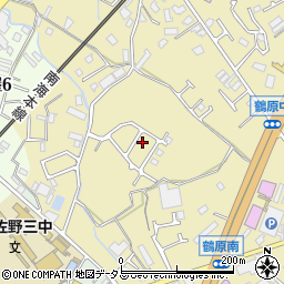 大阪府泉佐野市鶴原1655-22周辺の地図