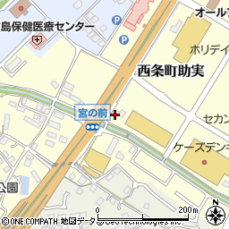 広島県東広島市西条町助実1224-2周辺の地図