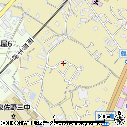 大阪府泉佐野市鶴原1655-15周辺の地図